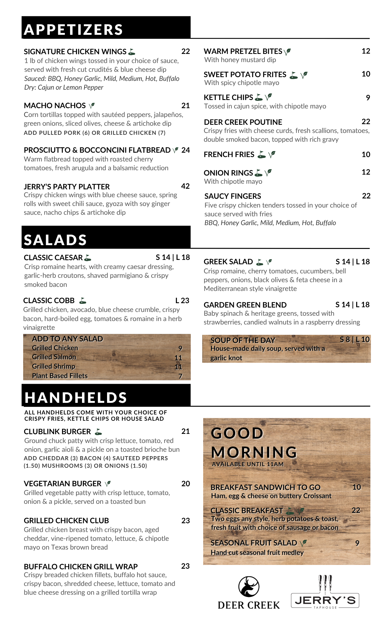 Jerrys summer menu